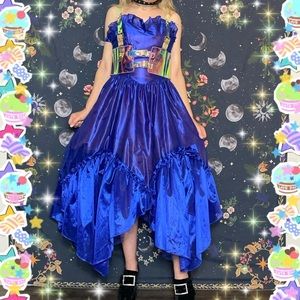 Vintage 80s 90s FAIRYCORE PIXIE HEM Dress Prom y2k Betsey Johnson lip service
